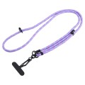 7mm Adjustable Crossbody Mobile Phone Anti-Lost Lanyard with Clip, Length: 75-150cm(Purple Orchid Li