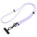 7mm Adjustable Crossbody Mobile Phone Anti-Lost Lanyard with Clip, Length: 75-150cm(Purple White X L