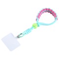 Universal Phone Braided Short Lanyard Phone Anti-lost Hand Strap(Light Blue Pink)