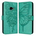 For Samsung Galaxy Xcover 4s / Xcover 4 Embossed Butterfly Leather Phone Case(Green)