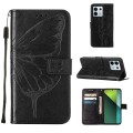 For Xiaomi Redmi Note 13 Pro 5G Global Embossed Butterfly Leather Phone Case(Black)
