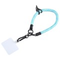 Universal Phone Diagonal Pattern Short Wrist Lanyard(Sky Blue)