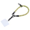 Universal Phone Diagonal Pattern Short Wrist Lanyard(Fluorescent Green)