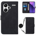 For Xiaomi Redmi Note 13 Pro+ 5G Crossbody 3D Embossed Flip Leather Phone Case(Black)