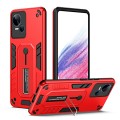 For Tecno Spark 10 5G Variety Brave Armor Finger Loop Holder Phone Case(Red)