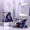 For iPad Pro 11 2022 / 2020 / 2021 / 2018 2 in 1 Acrylic Split Rotating Leather Tablet Case(Lavender