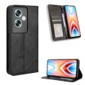 For OnePlus Nord N30 SE / OPPO A79 5G Magnetic Buckle Retro Texture Leather Phone Case(Black)
