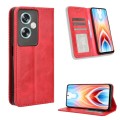 For OnePlus Nord N30 SE / OPPO A79 5G Magnetic Buckle Retro Texture Leather Phone Case(Red)