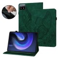 For Xiaomi Pad 6 Max 14 2023 Big Butterfly Embossed Leather Tablet Case(Green)