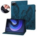 For Xiaomi Pad 6 Max 14 2023 Big Butterfly Embossed Leather Tablet Case(Blue)