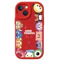 For iPhone 14 Lamb Leather Texture New Year Design Full Coverage Phone Case(Cartoon Animals)