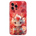 For iPhone 11 Pro New Year Red Silicone Shockproof Phone Case(Cute Little Dragon)