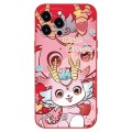 For iPhone 12 Pro New Year Red Silicone Shockproof Phone Case(Cute Pink Dragon)