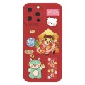 For iPhone 15 Pro Cartoon Year of the Dragon Chinese Style Silicone Phone Case(Getting Richer)