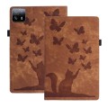 For Xiaomi Pad 6 Max 14 2023 Butterfly Cat Embossing Leather Tablet Case(Brown)