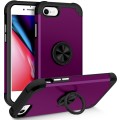 For iPhone SE 2022 / 2020 / 8 / 7 L2 Rotating Ring Holder Magnetic Phone Case(Dark Purple)