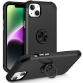 For iPhone 14 L2 Rotating Ring Holder Magnetic Phone Case(Black)