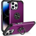 For iPhone 14 Pro Max L2 Rotating Ring Holder Magnetic Phone Case(Dark Purple)