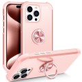 For iPhone 15 Pro Max L2 Rotating Ring Holder Magnetic Phone Case(Rose Gold)