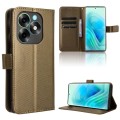 For Itel S23+ S681LN Diamond Texture Leather Phone Case(Brown)