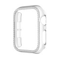 For Apple Watch Series 6 / 5 / 4 / SE 44mm Plating Row Diamond Hollow PC Watch Case(Transparent)