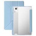 For Lenovo Tab M11 /Xiaoxin Pad 11 2024 Clear Acrylic Deformation Leather Tablet Case(Ice Blue)
