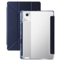 For Lenovo Tab M11 /Xiaoxin Pad 11 2024 Clear Acrylic Deformation Leather Tablet Case(Dark Blue)
