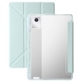 For Lenovo Tab M11 /Xiaoxin Pad 11 2024 Clear Acrylic Deformation Leather Tablet Case(Green)