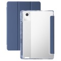 For Lenovo Tab M11 /Xiaoxin Pad 11 2024 Clear Acrylic 3-Fold Leather Tablet Case(Lavender)