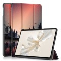 For Honor Pad 9 Custer Painted 3-Fold Leather Tablet Case(Sunset)