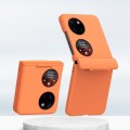 For Huawei P50 Pocket PC Skin Feel Integrated Foldable Mid Shaft Phone Case(Orange)