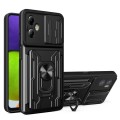 For Motorola Moto G14 Sliding Camshield TPU+PC Phone Case with Card Slot(Black)