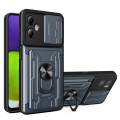 For Motorola Moto G14 Sliding Camshield TPU+PC Phone Case with Card Slot(Grey)