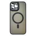 For iPhone 15 Pro Max MagSafe Skin Feel Phone Case with Lens Film(Black)
