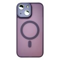 For iPhone 15 MagSafe Skin Feel Phone Case with Lens Film(Purple)