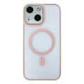 For iPhone 15 MagSafe Skin Feel Phone Case with Lens Film(Pink)