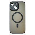For iPhone 14 MagSafe Skin Feel Phone Case with Lens Film(Black)