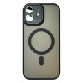 For iPhone 12 MagSafe Skin Feel Phone Case with Lens Film(Black)