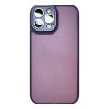 For iPhone 15 Pro Skin Feel Phone Case with Lens Film(Purple)