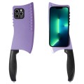 For iPhone 13 Pro Simulated Kitchen Knife TPU + PC Phone Case(Purple)