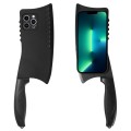 For iPhone 13 Pro Simulated Kitchen Knife TPU + PC Phone Case(Black)