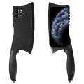 For iPhone 11 Pro Max Simulated Kitchen Knife TPU + PC Phone Case(Black)