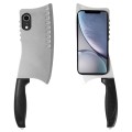 For iPhone XR Simulated Kitchen Knife TPU + PC Phone Case(Silver)
