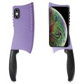 For iPhone XS Max Simulated Kitchen Knife TPU + PC Phone Case(Purple)