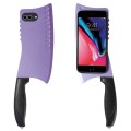 For iPhone 8 Plus / 7 Plus Simulated Kitchen Knife TPU + PC Phone Case(Purple)