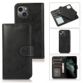 For iPhone 15 2 in 1 Detachable Phone Leather Case(Black)