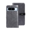 For Google Pixel 8 idewei Crocodile Texture Leather Phone Case(Grey)