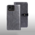 For Google Pixel 8a idewei Crocodile Texture Leather Phone Case(Grey)