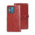 For Motorola Edge 40 Neo idewei Crocodile Texture Leather Phone Case(Red)