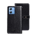 For Motorola Moto G54 5G idewei Crocodile Texture Leather Phone Case(Black)